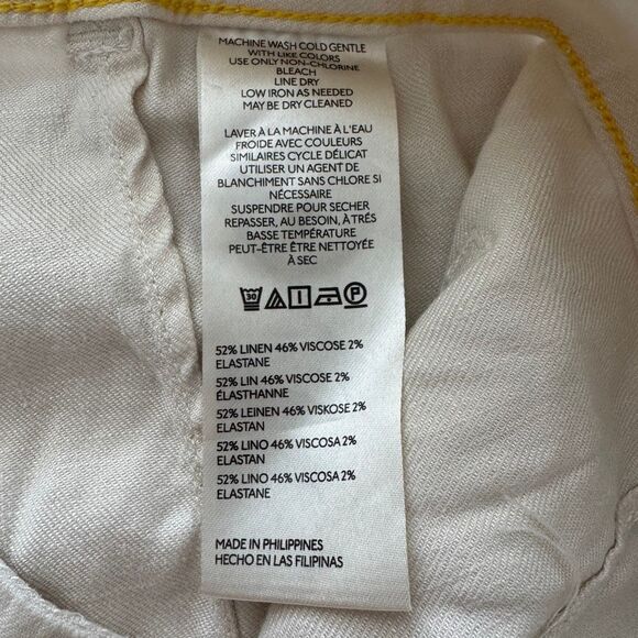 Anthropologie The Colette Cropped Wide-leg Pants by Maeve 32 Linen Edition - Picture 7 of 10